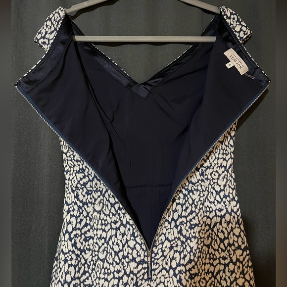 Rickie Freeman for Teri Jon Cheetah Print Off The Shoulder Formal Dress - Picture 5 of 10